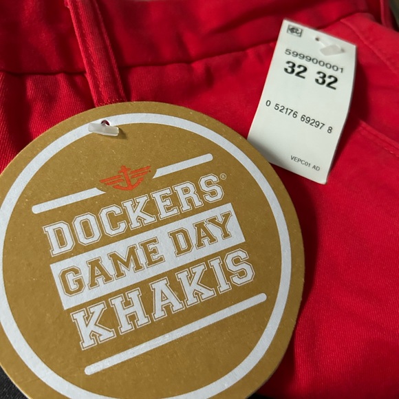 DOCKERS ‘Game Day’Red Kaki Pant 32 X 32 NEW w/Tags.Flat Front. - Picture 5 of 8